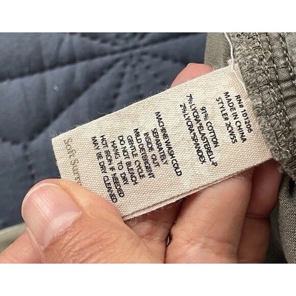 Soft Surroundings Ultimate Denim Pull On Waist Relaxed Jeans Olive‎ Green Medium - Picture 5 of 13